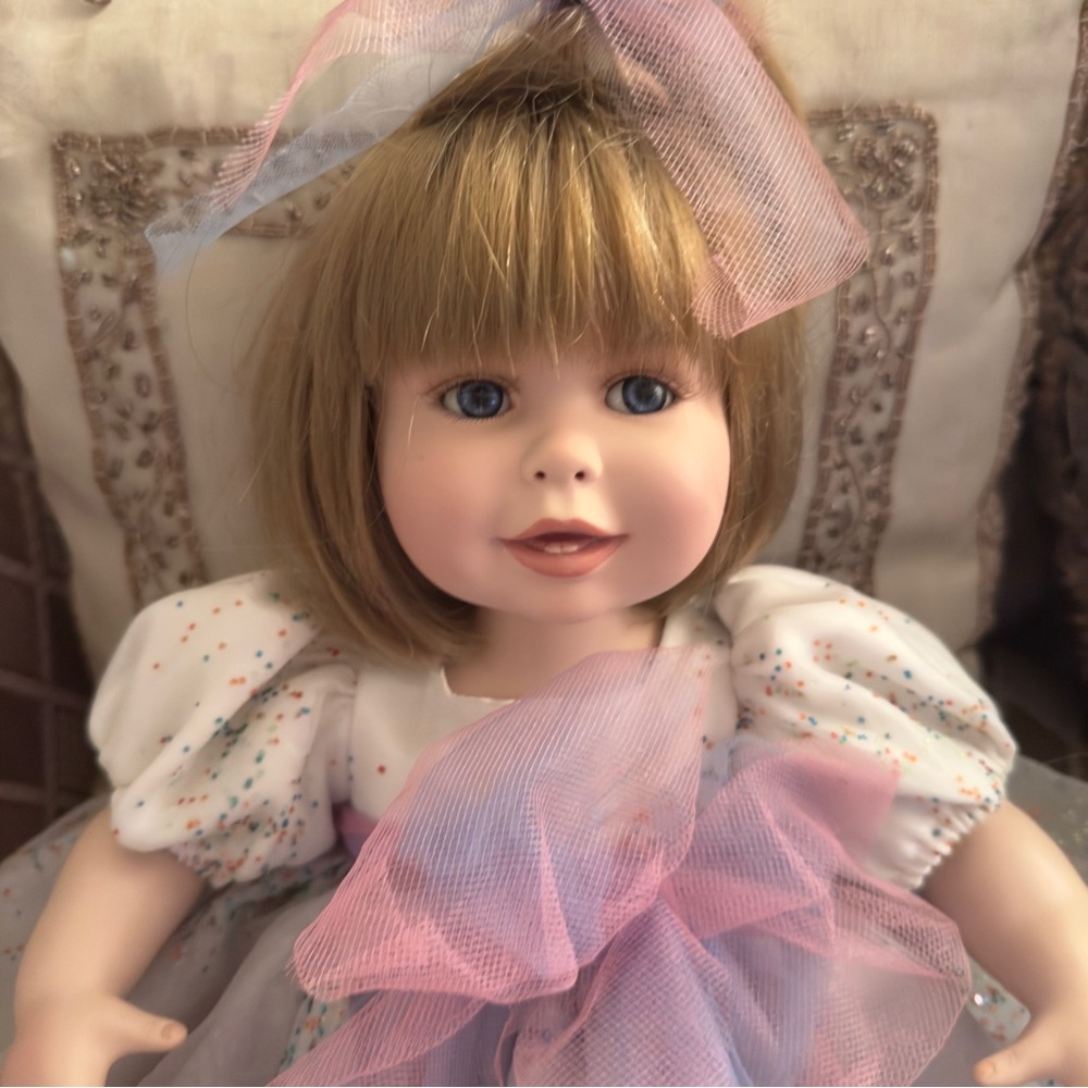 From The Marie Osmond Collection 2006 Baby Shelley. Porcelain 18” Doll